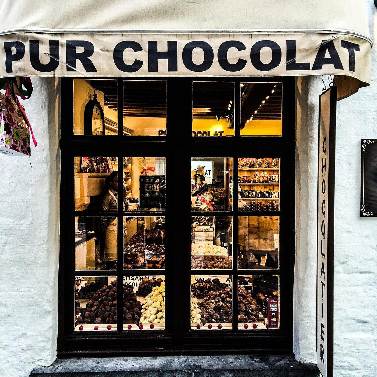 PUUR chocolat restaurant in Bruges, Belgium