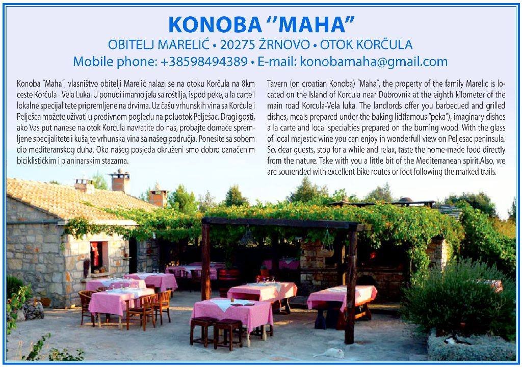 Maha restaurant in Korčula, Croatia