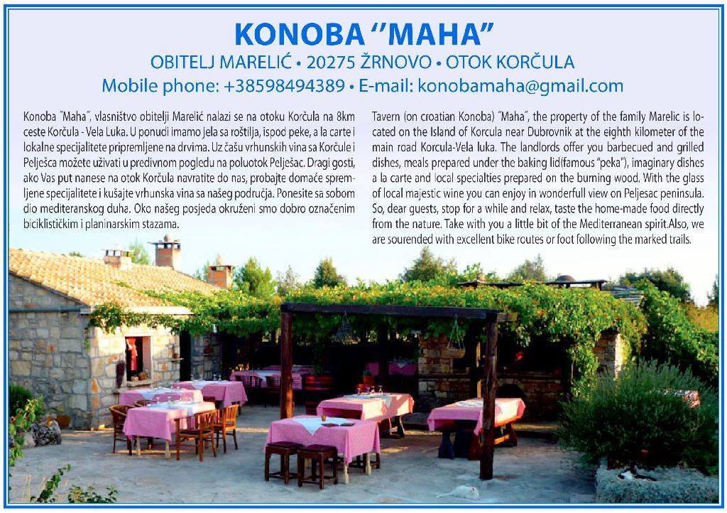 Maha restaurant in Korčula, Croatia