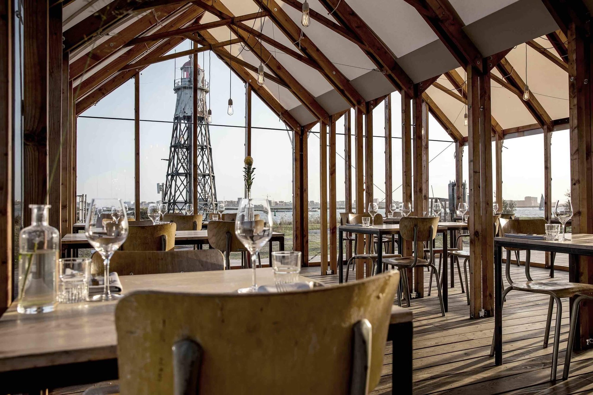 Vuurtoreneiland restaurant in Amsterdam, Netherlands