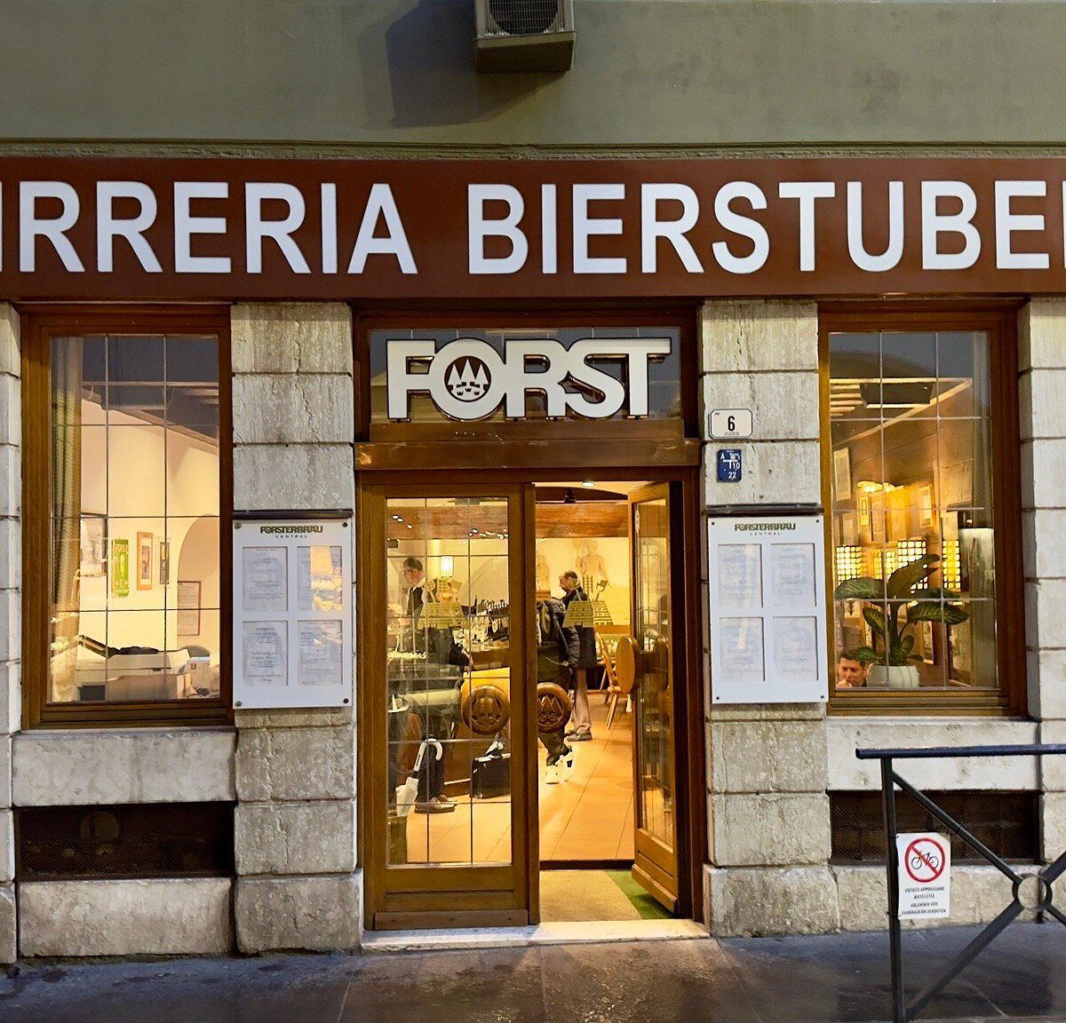 Forsterbräu restaurant in Bolzano, Italy
