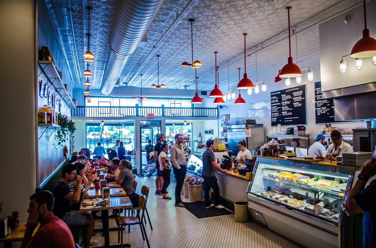 Lucky's Delicatessen restaurant in Durham, United States