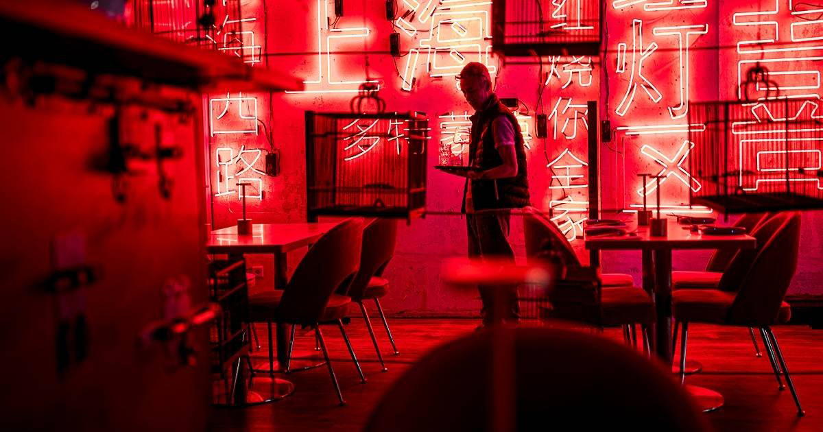 Green Light District restaurant in Düsseldorf, Germany