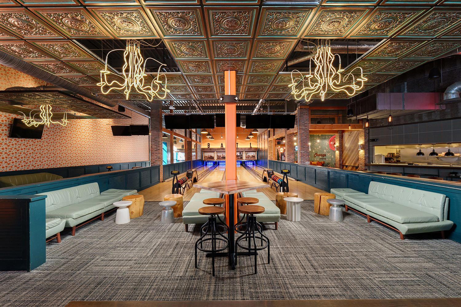 Punch Bowl Social restaurant in Atlanta, United States