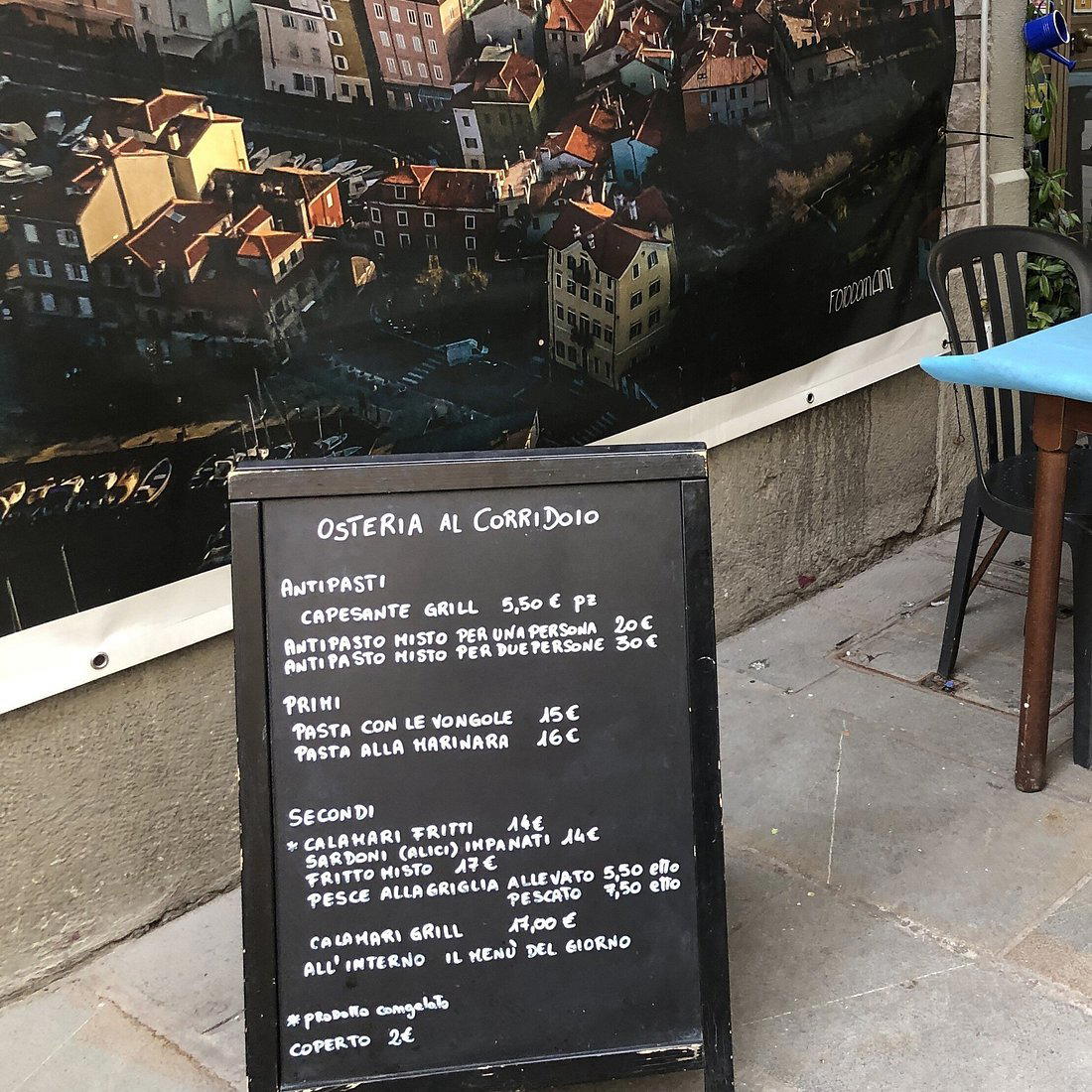 Osteria al Corridoio restaurant in Muggia, Italy