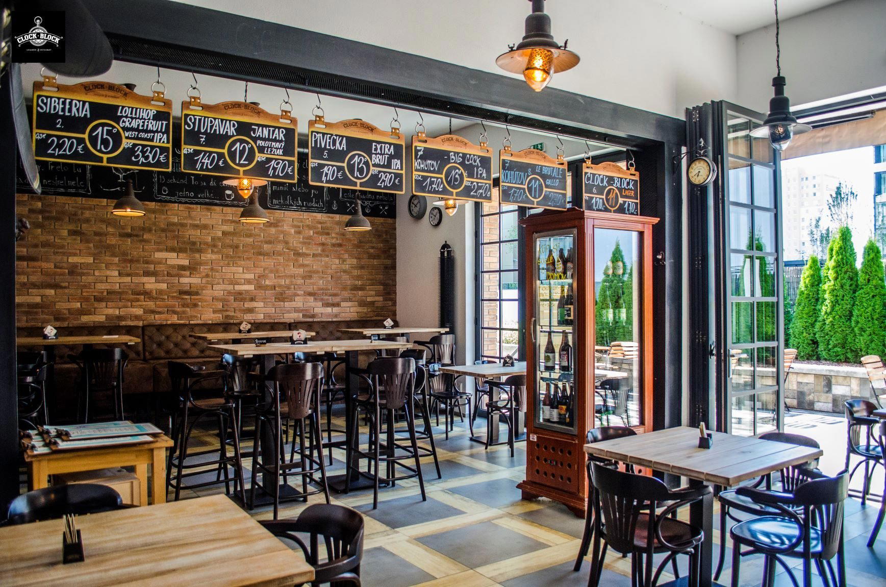 Clock Block restaurant in Bratislava, Slovakia