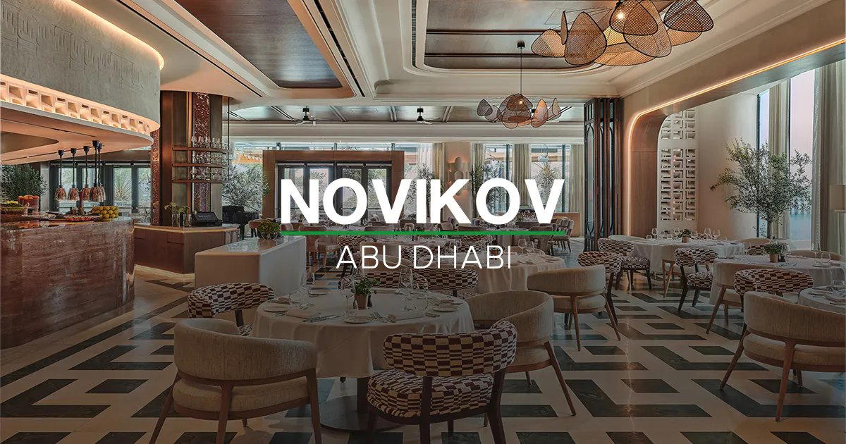 Novikov Abu Dhabi restaurant in Abu Dhabi, United Arab Emirates