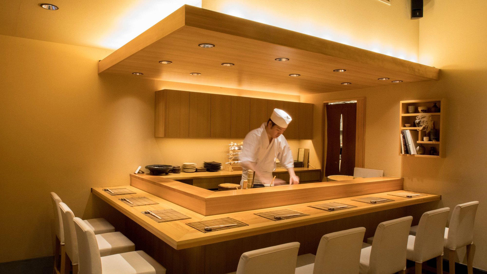 Isana sushi bar restaurant in Tokyo, Japan