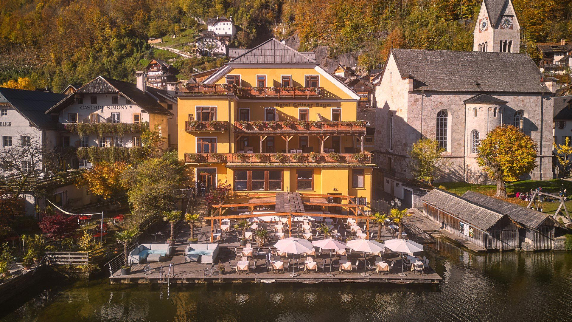 Seehotel Grüner Baum restaurant in Hallstatt, Austria