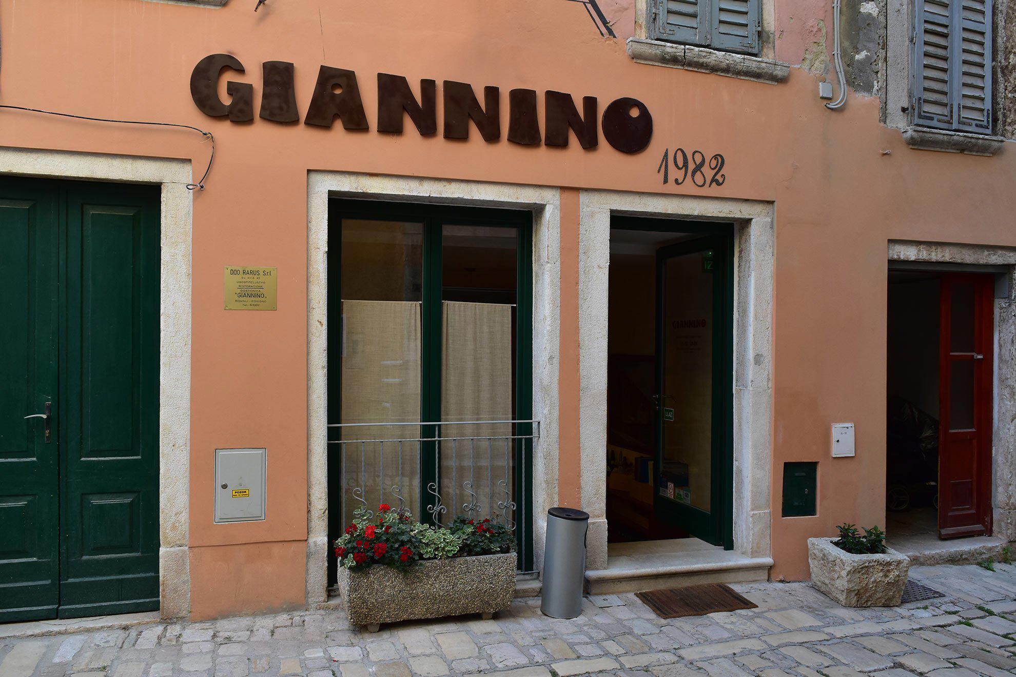 Giannino restaurant in Rovinj, Croatia
