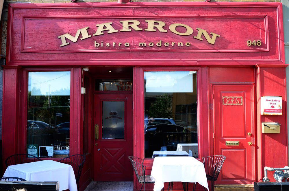 Marron Bistro restaurant in Toronto, Canada
