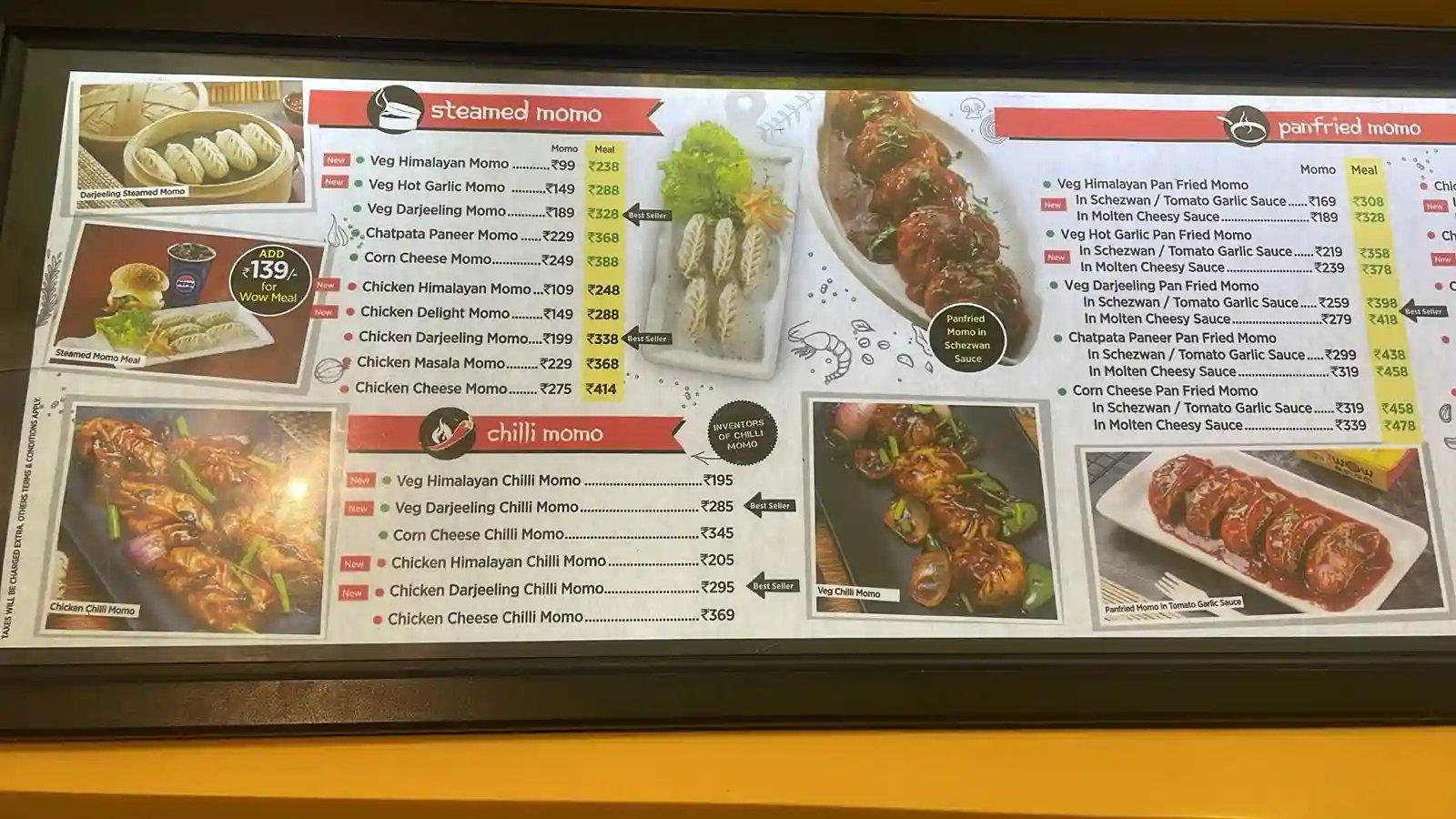 Wow Momo restaurant in Mohali
