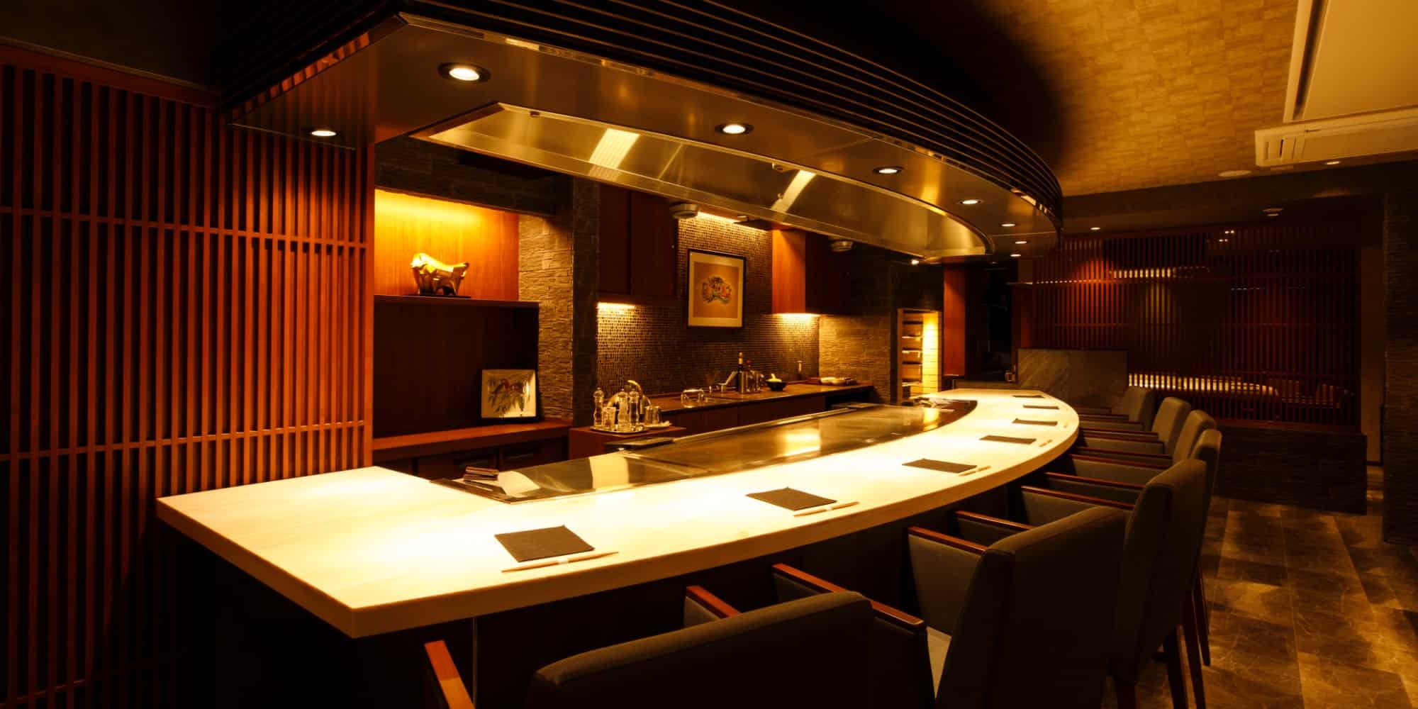 Teppanyaki makibi san-an restaurant in Kanazawa, Japan