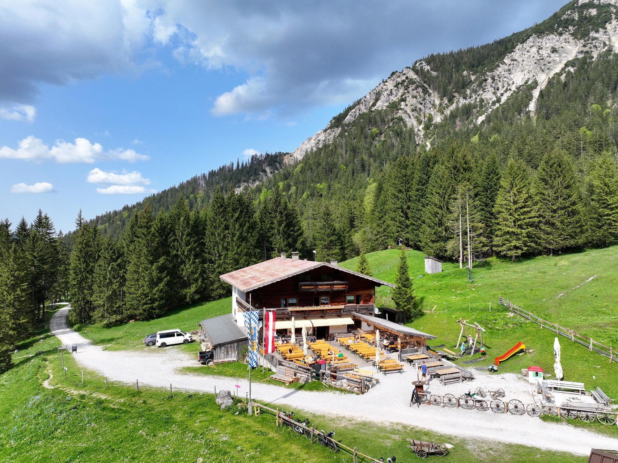 Vilser Alm restaurant in Vils, Austria