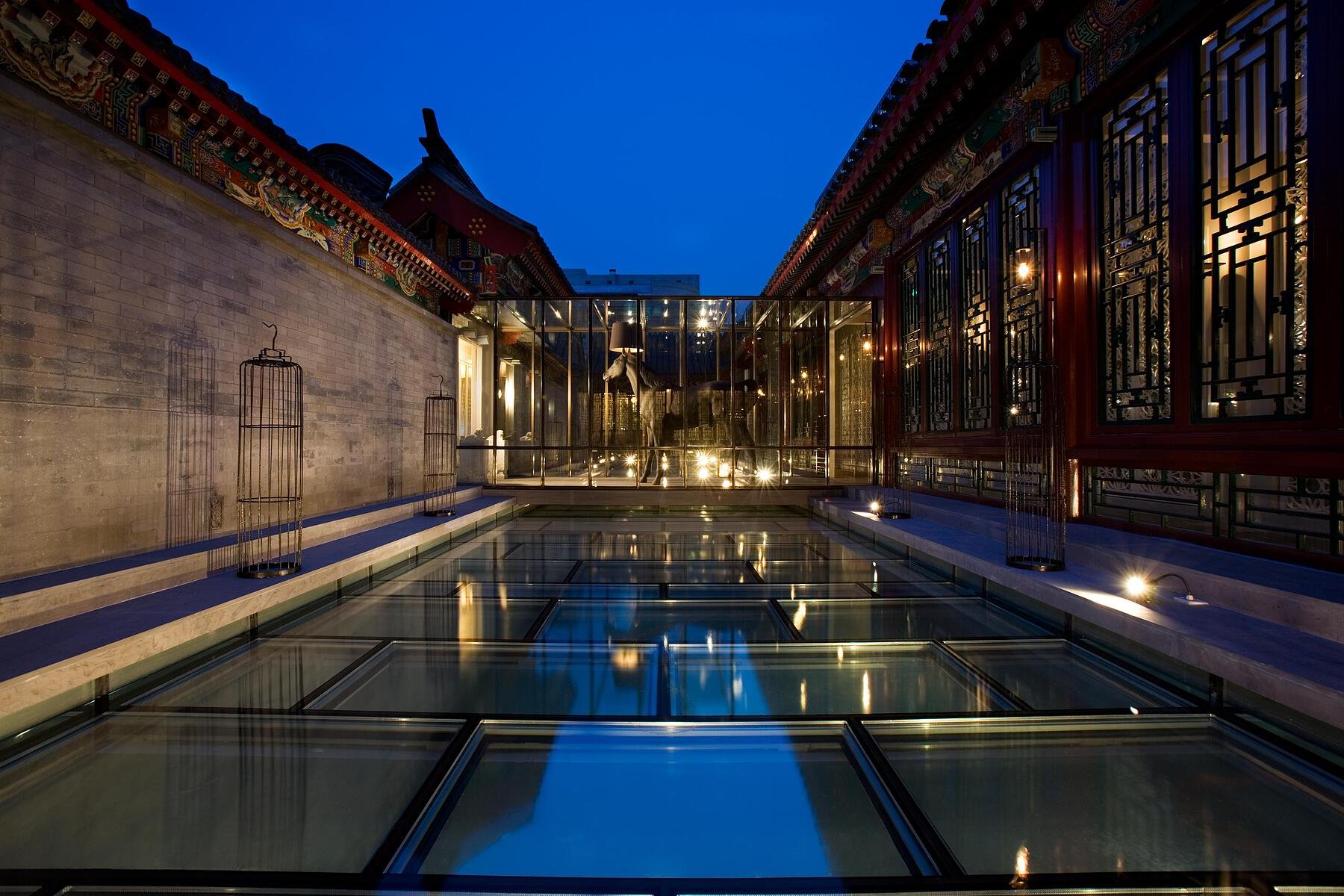 Courtyard restaurant in Beijing, China