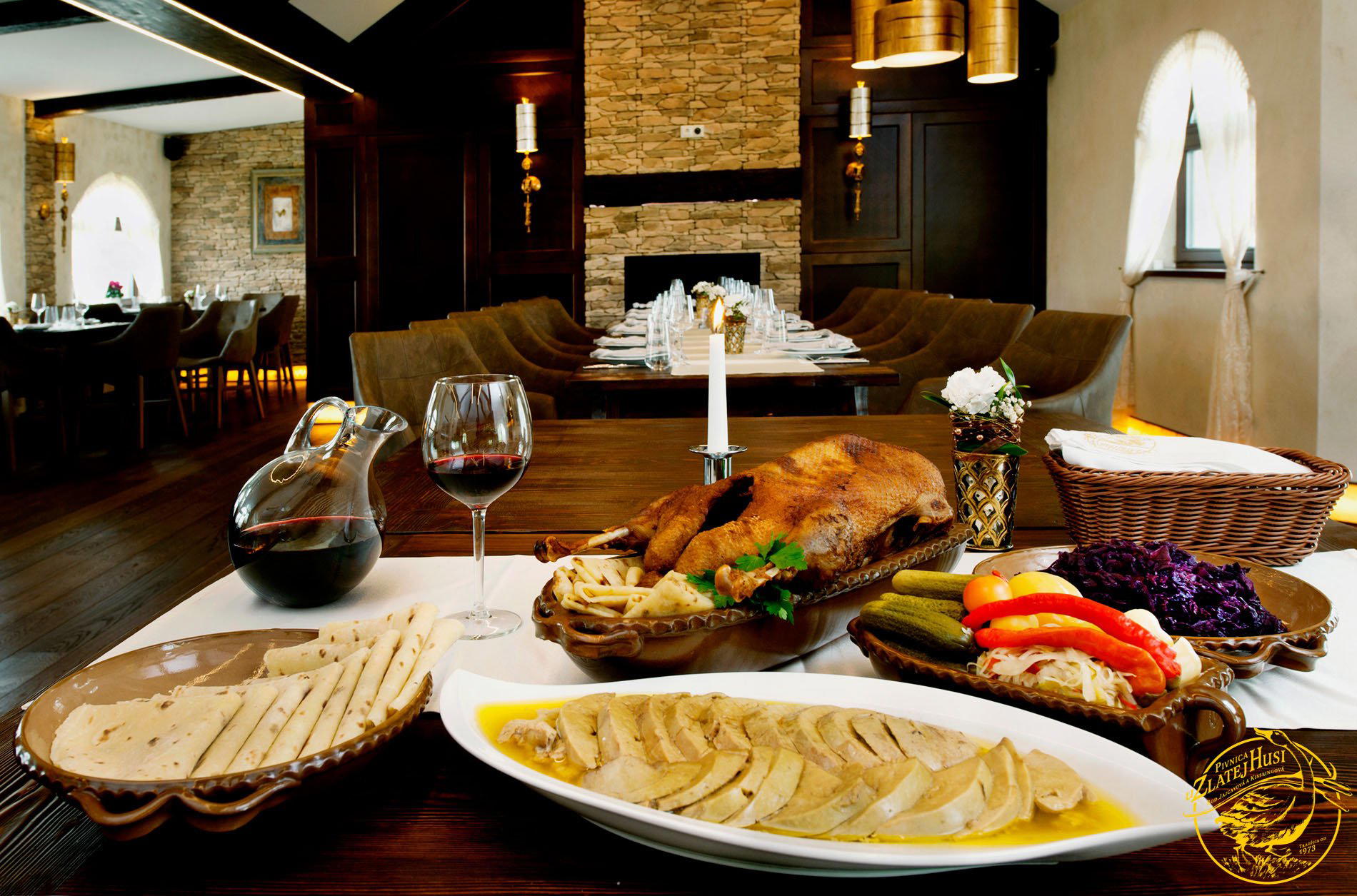 Pivnica u zlatej husi restaurant in Slovensky Grob, Slovakia
