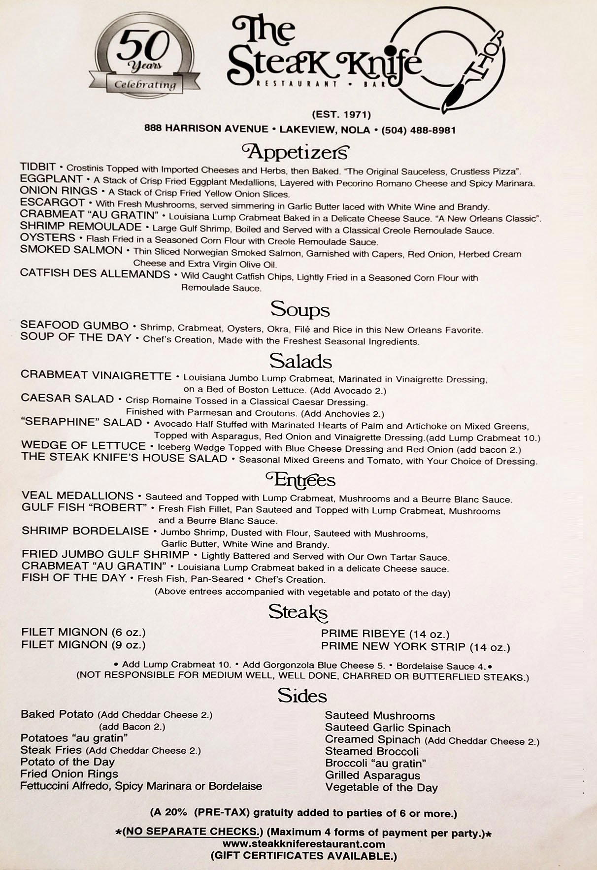 Steak Knife Restaurant restaurant in New Orleans, United States