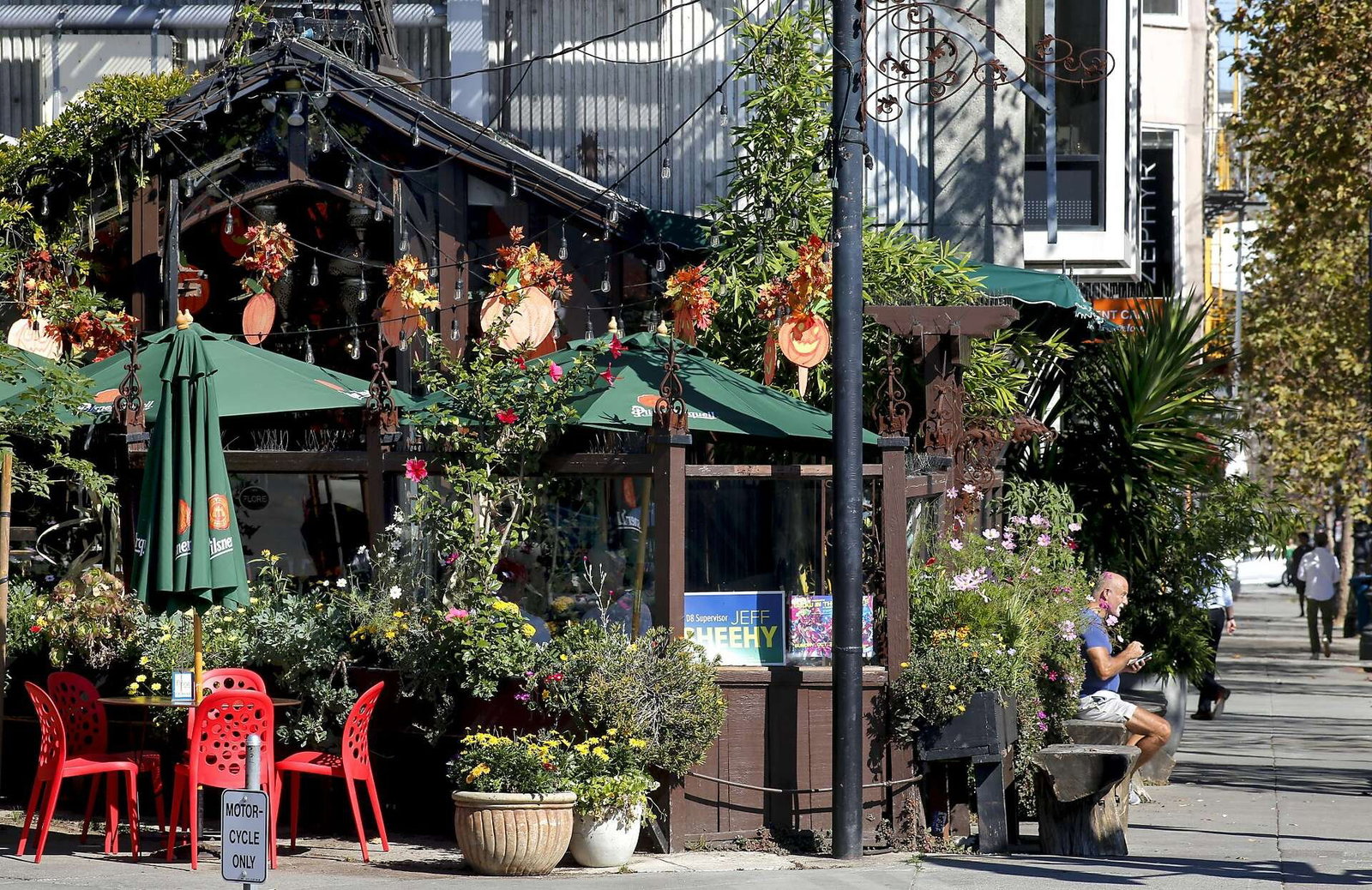 Parasol at Cafe Flore, San Francisco, United States