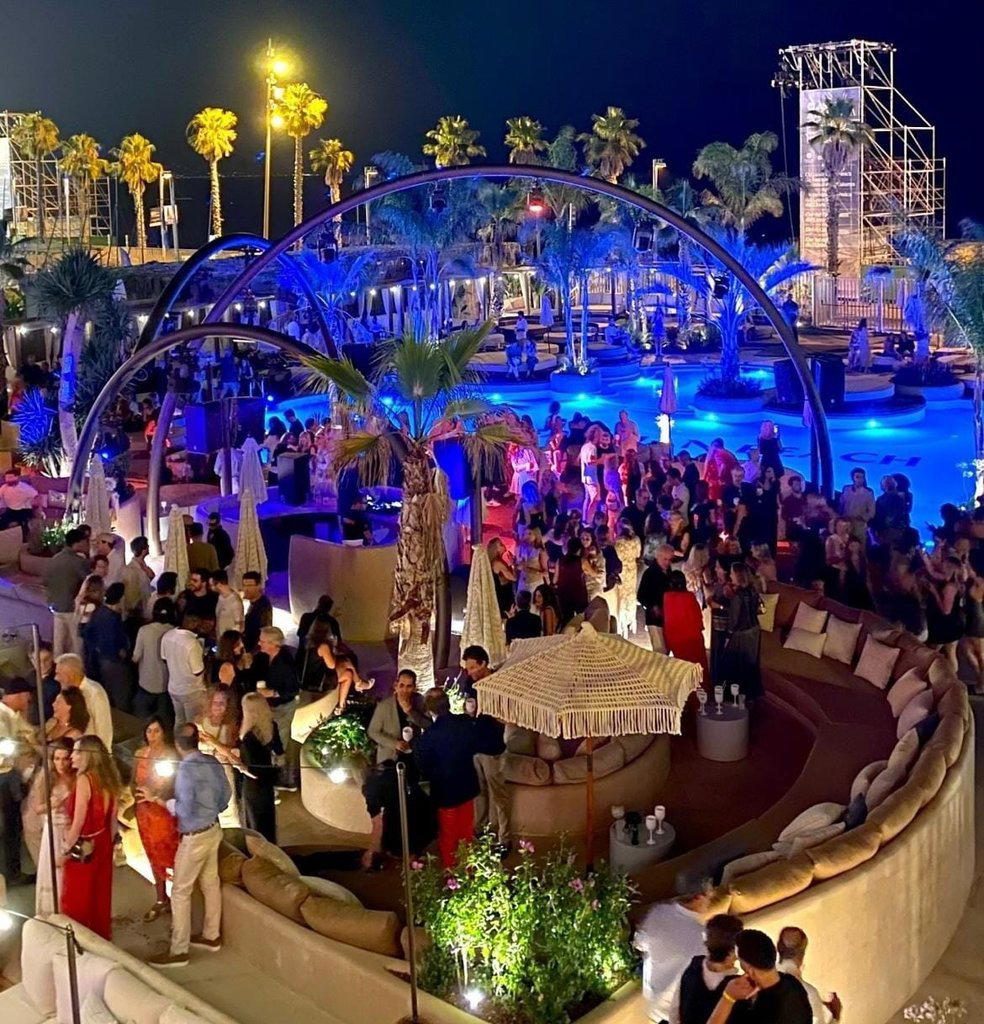 Bastian Beach Club restaurant in Barcelona, Spain