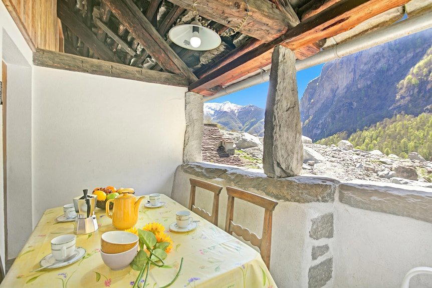 Bavona restaurant in Cavergno, Switzerland