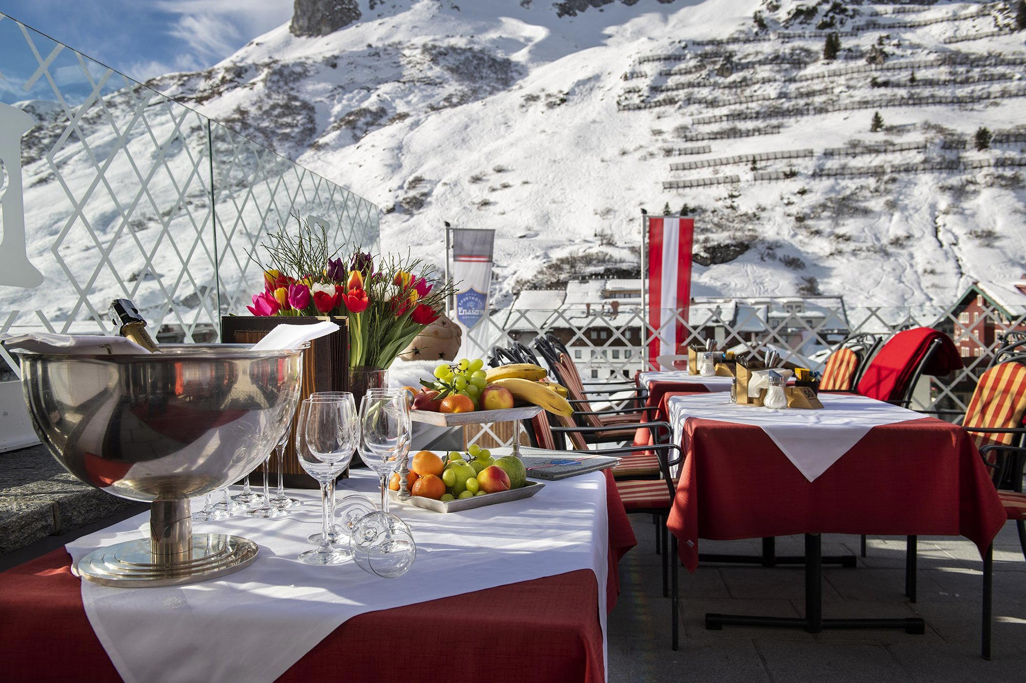Enzian Stube restaurant in Lech, Austria