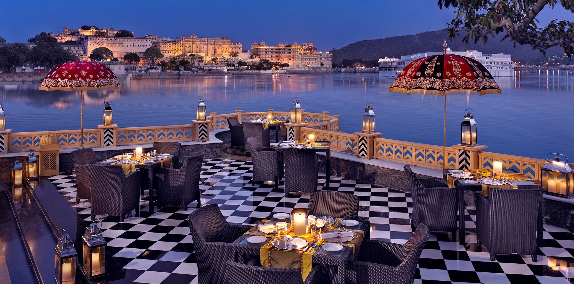 Lake Palace Hotel restaurant in Udaipur, India