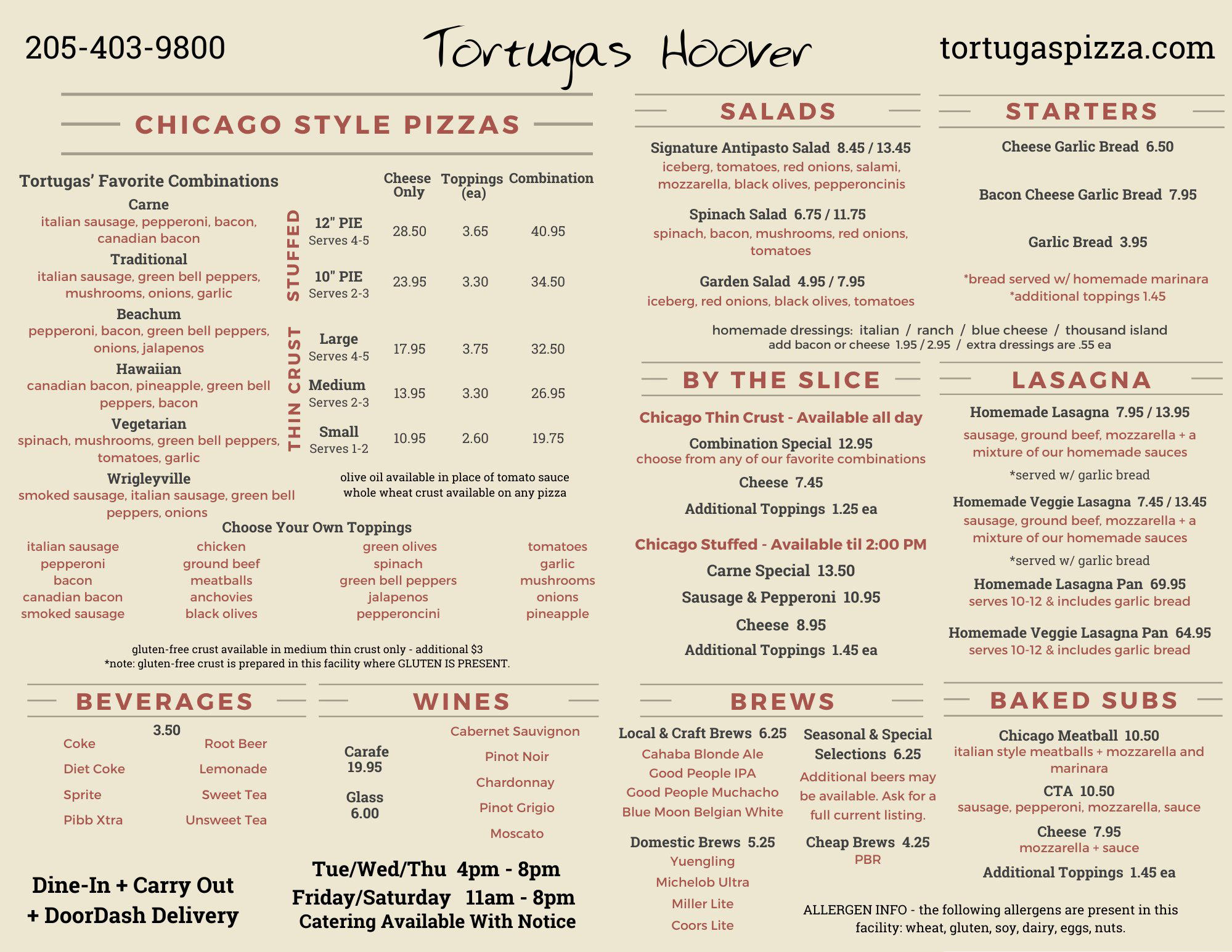 Tortugas Homemade Pizza restaurant in Hoover, United States