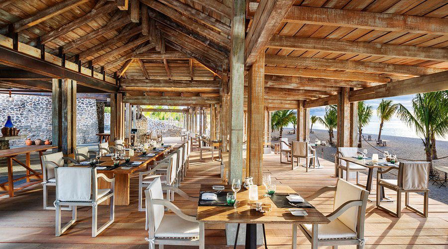 The Boathouse Beach Grill restaurant in Le Morne, Mauritius