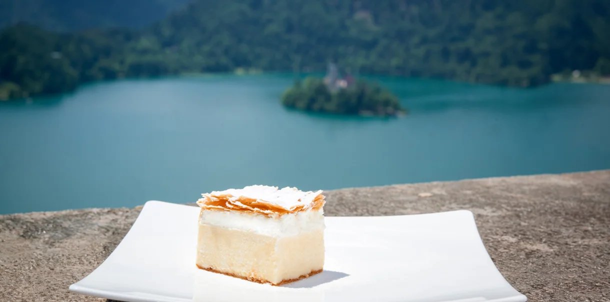 Kremšnita - The Original Bled cream cake, Bled, Slovenia