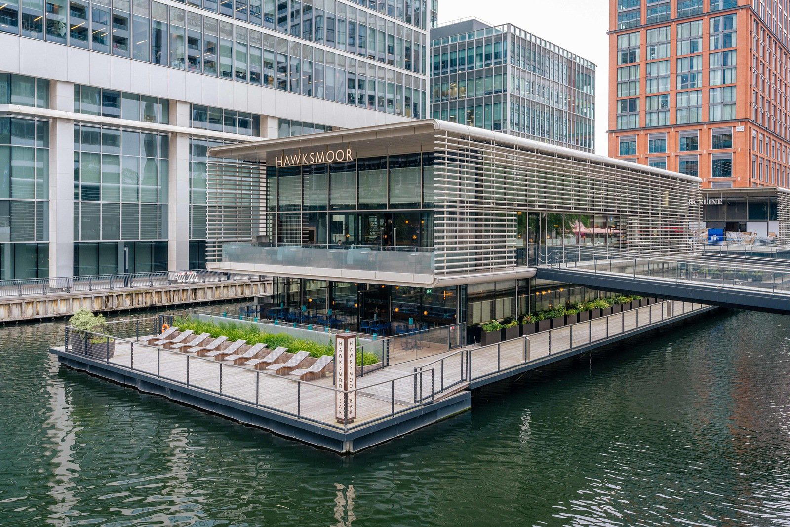 Hawksmoor Wood Wharf restaurant in London, United Kingdom
