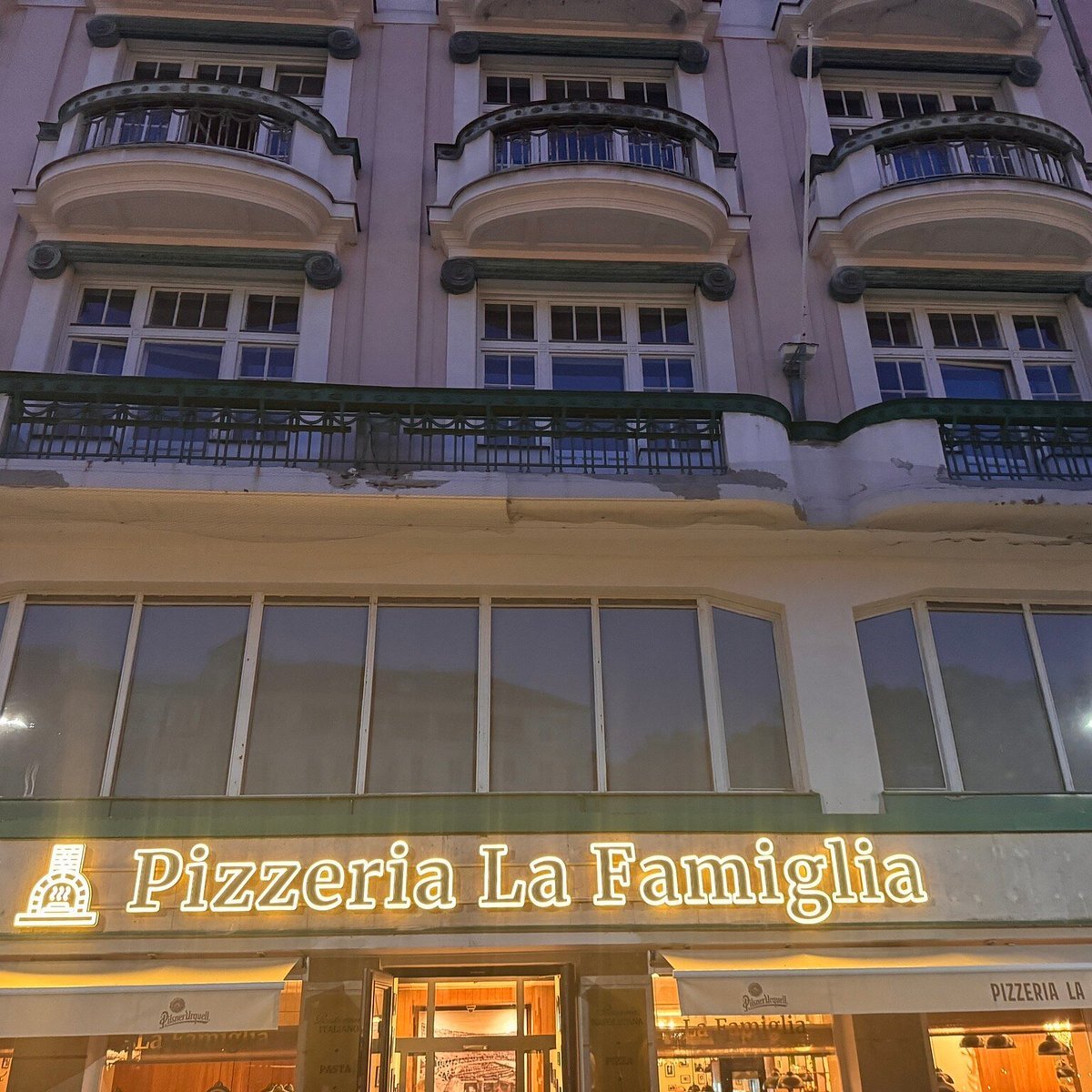 Pizzeria La Famiglia restaurant in Karlovy Vary, Czech Republic