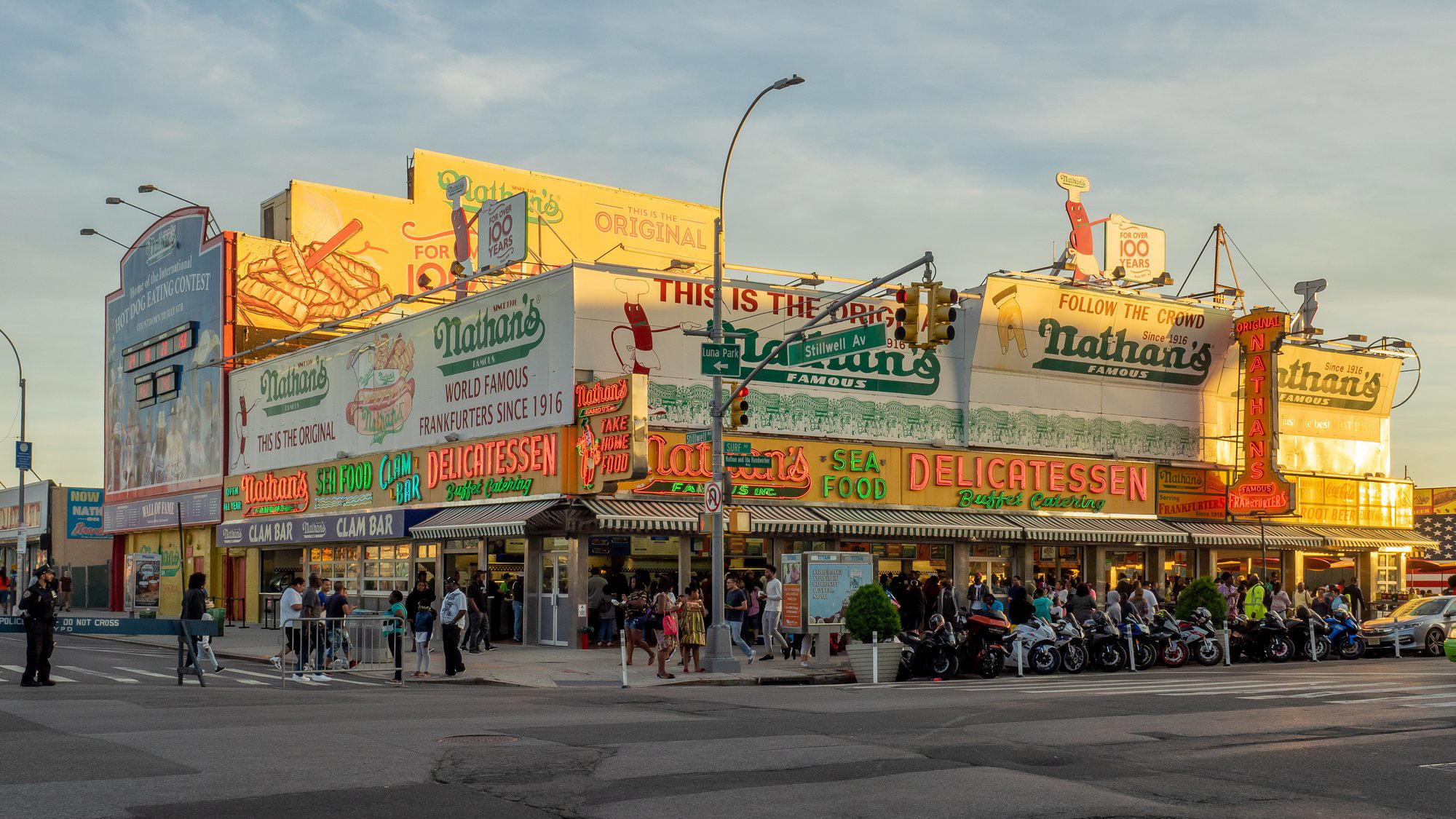 Nathan's Famous restaurant in New York City, United States