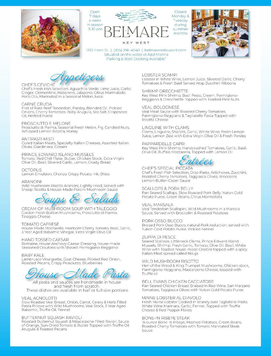 Bel Mare restaurant in Key West