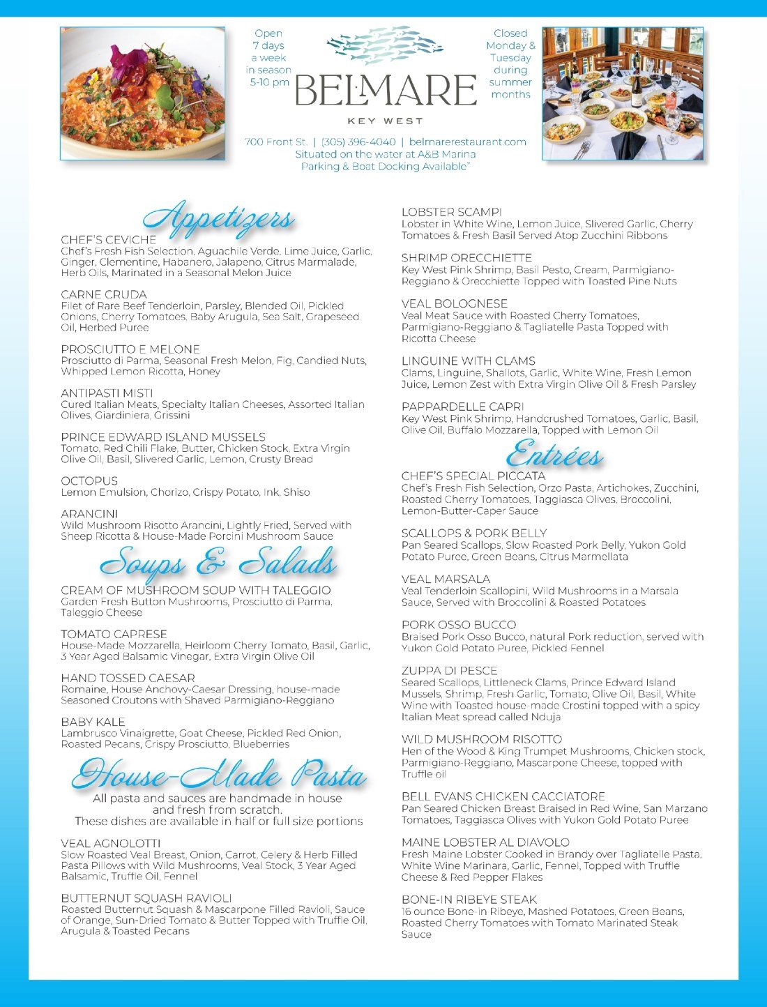 Bel Mare restaurant in Key West