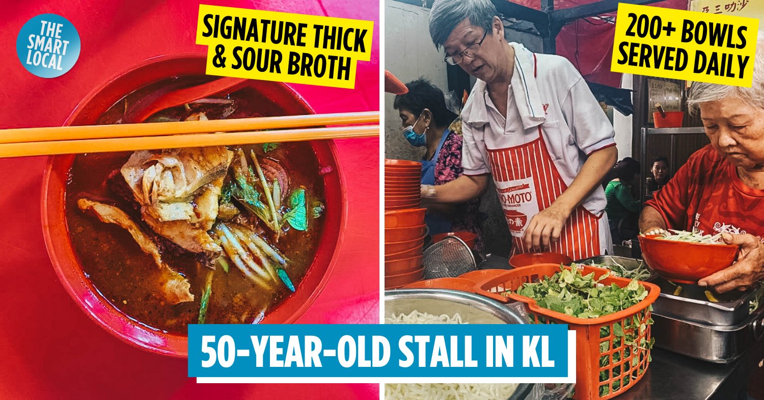 Asam Laksa Petaling Street restaurant in Kuala Lumpur, Malaysia
