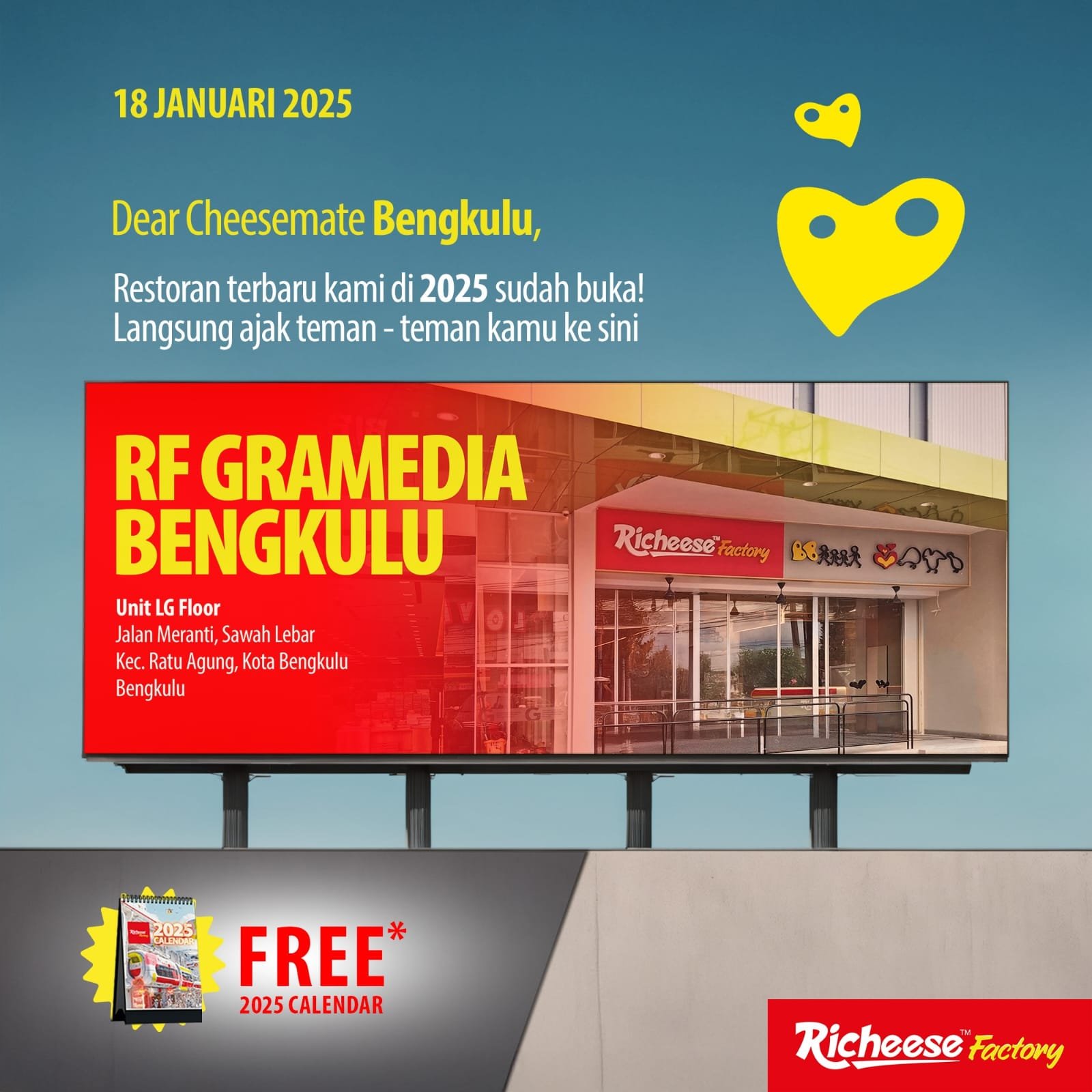 Richeese Factory Gramedia Bengkulu restaurant in Bengkulu City, Indonesia