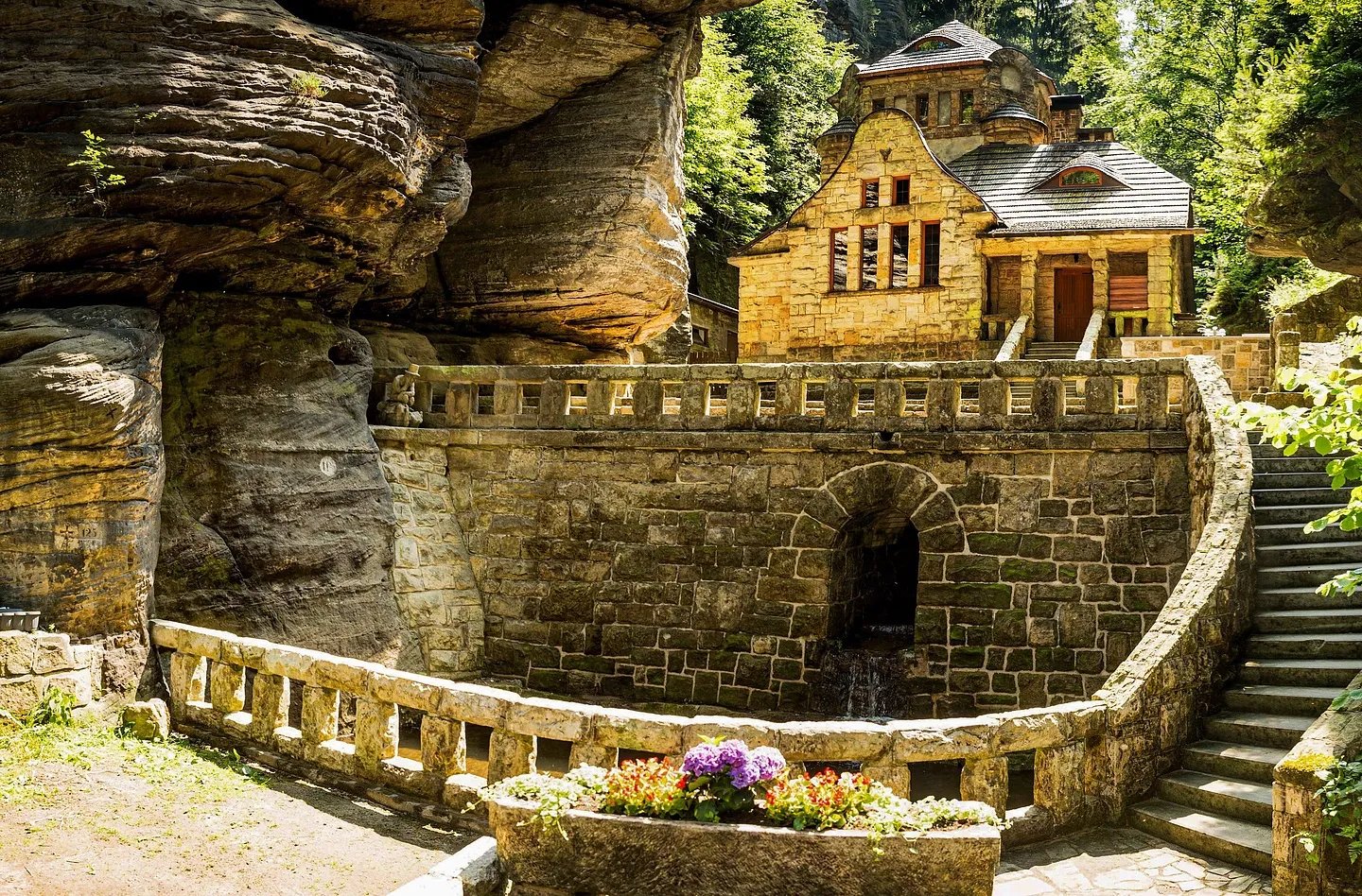 Old Gasworks (Stará Plynárna) restaurant in Hrensko, Czech Republic