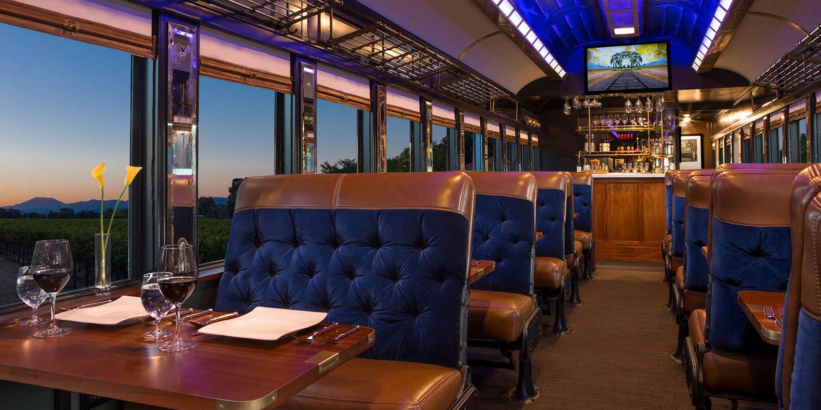 Napa Valley Wine Train restaurant in Napa, United States