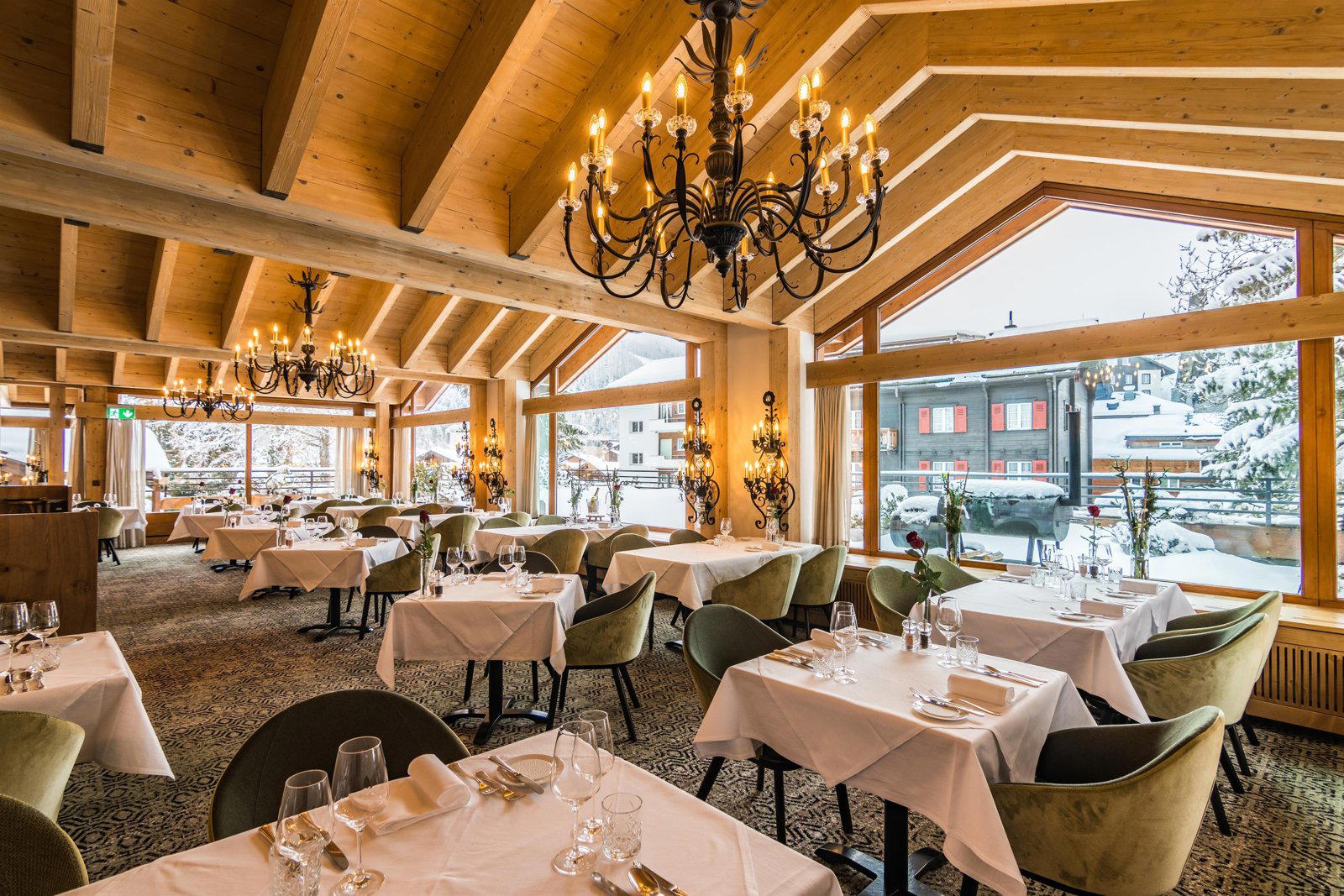 Cäsar Ritz restaurant in Saas-Fee, Switzerland