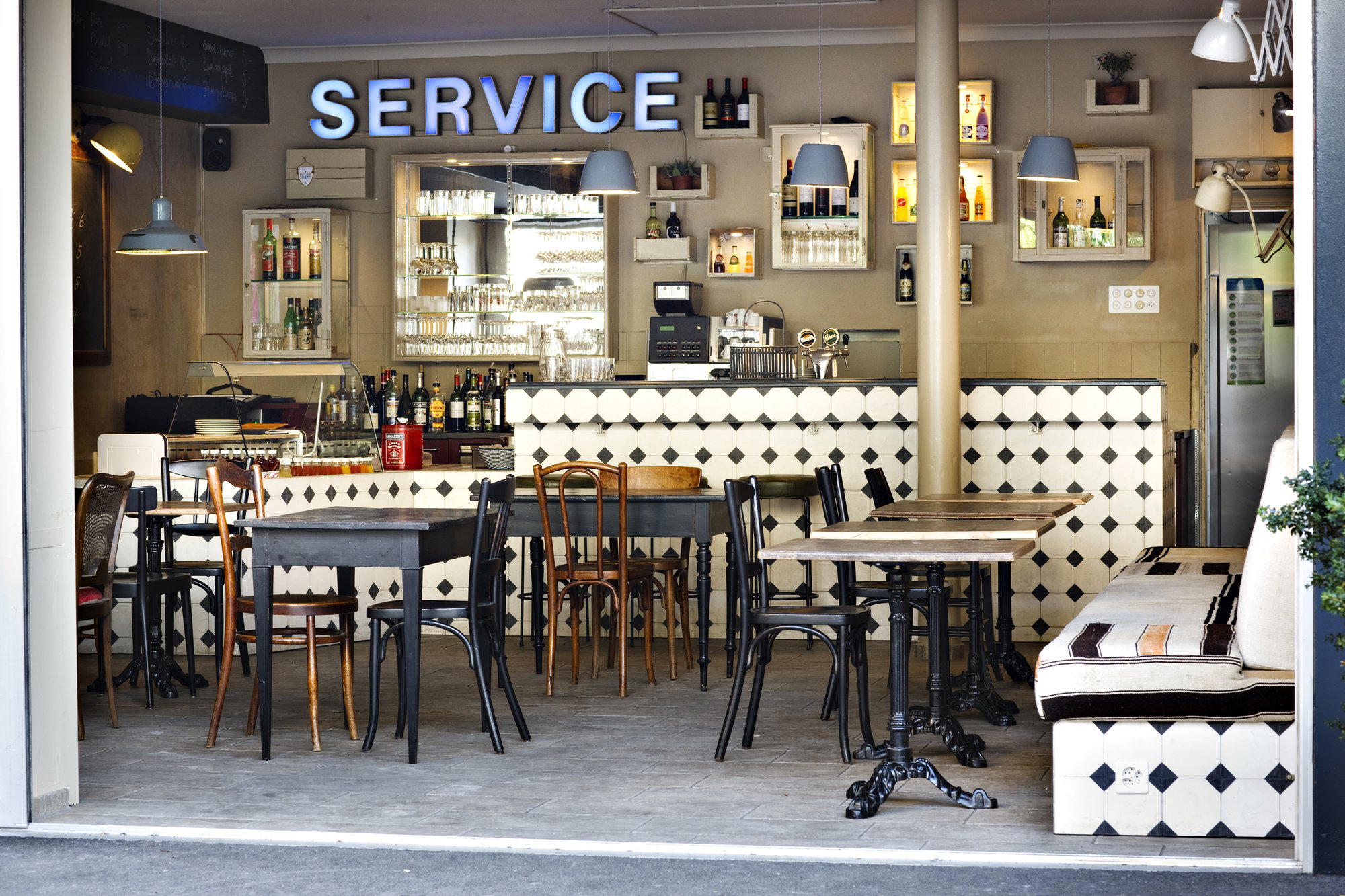 Piazza am Idaplatz restaurant in Zürich, Switzerland