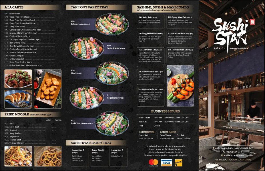 Sushi Star restaurant in Kitchener