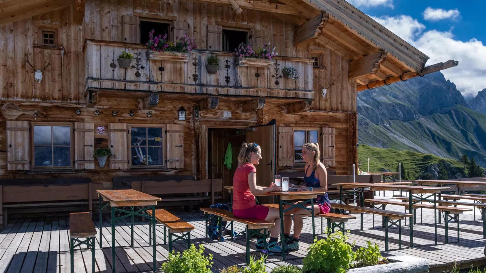 Rotmoosalm restaurant in Leutasch, Austria