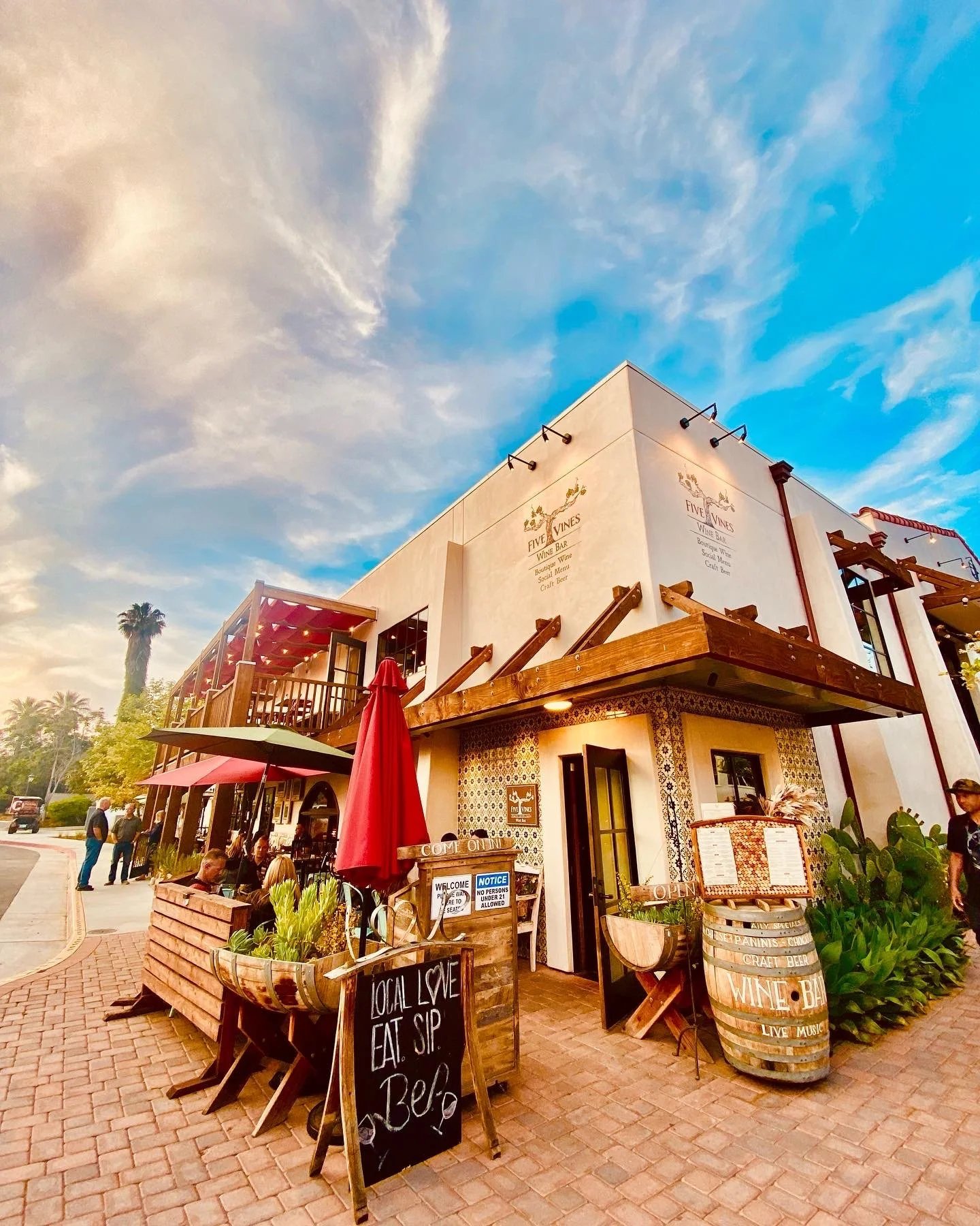 Five Vines Wine Bar restaurant in San Juan Capistrano, United States