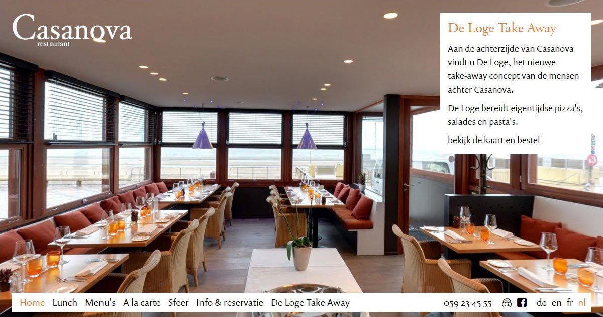 Casanova restaurant in De Haan, Belgium
