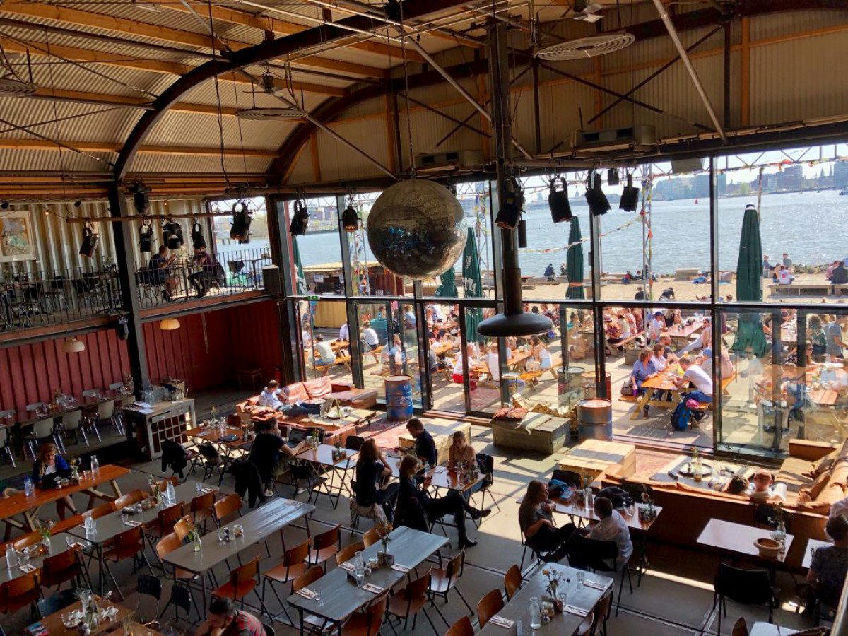 Pllek restaurant in Amsterdam, Netherlands