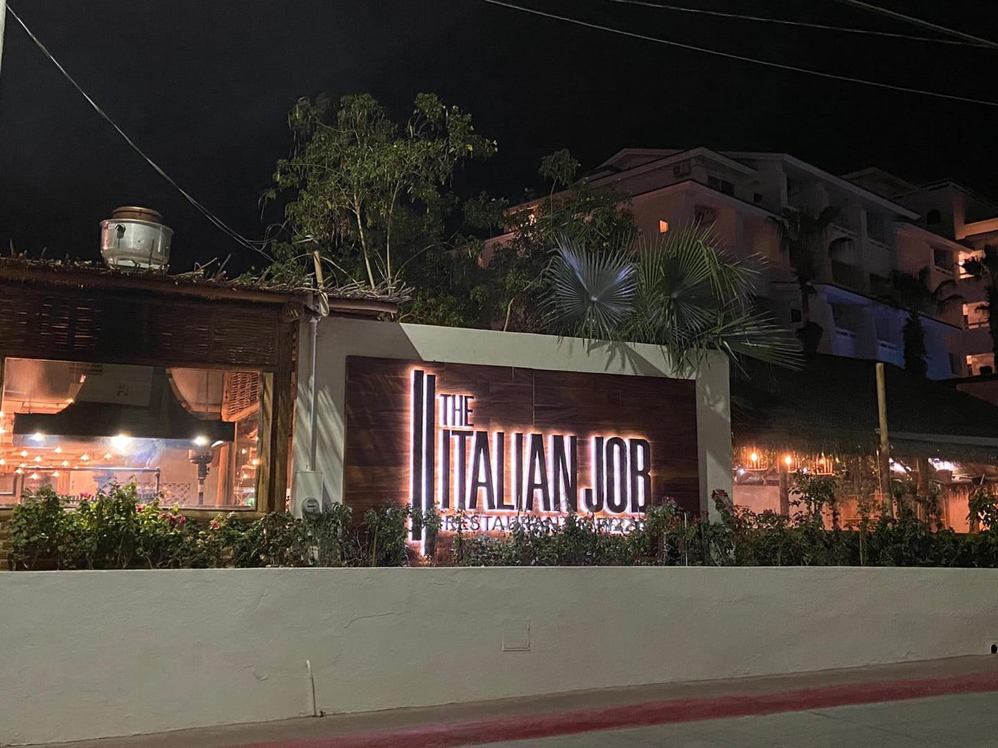 The Italian Job restaurant in Los Cabos, Mexico