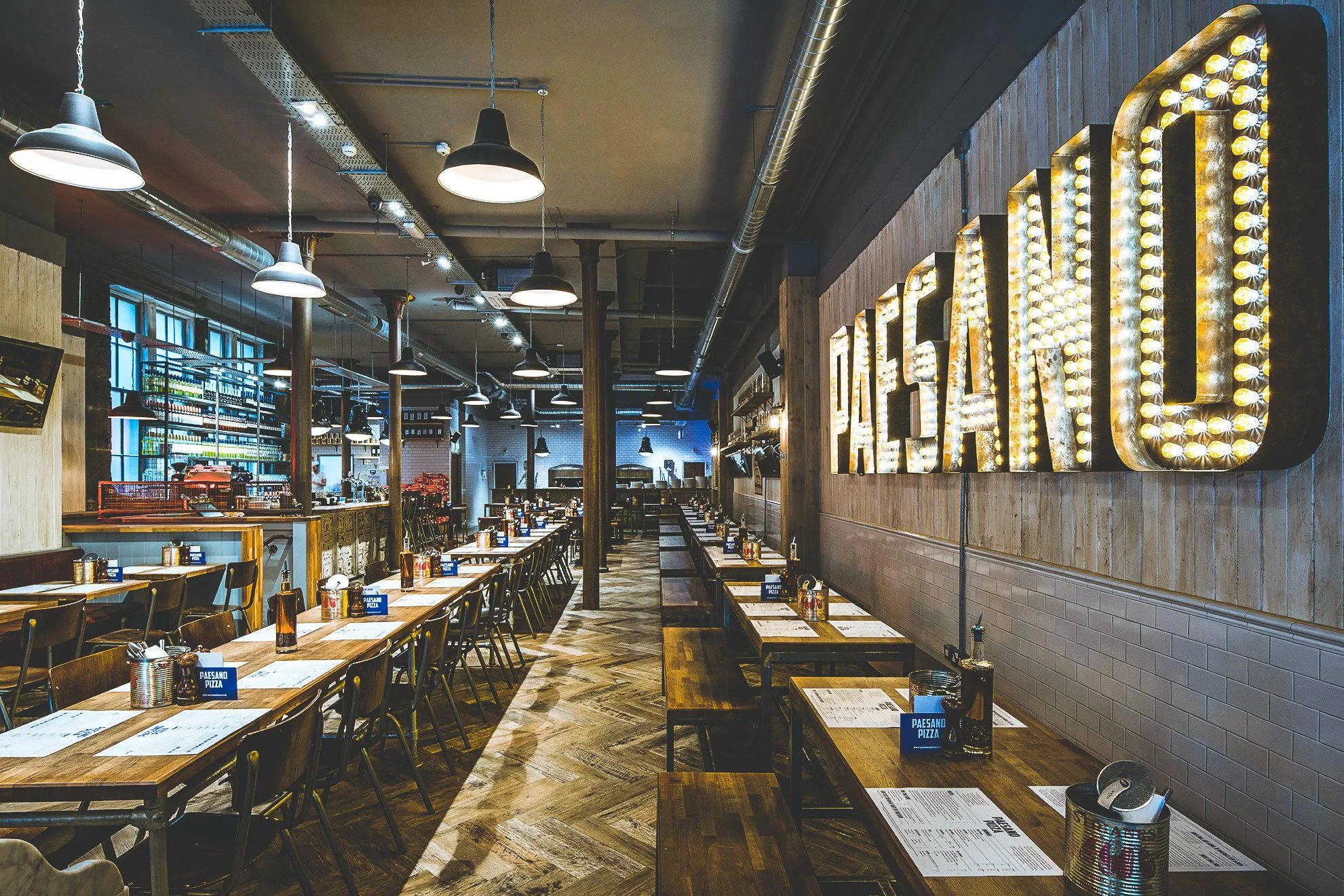 Paesano Pizza restaurant in Glasgow