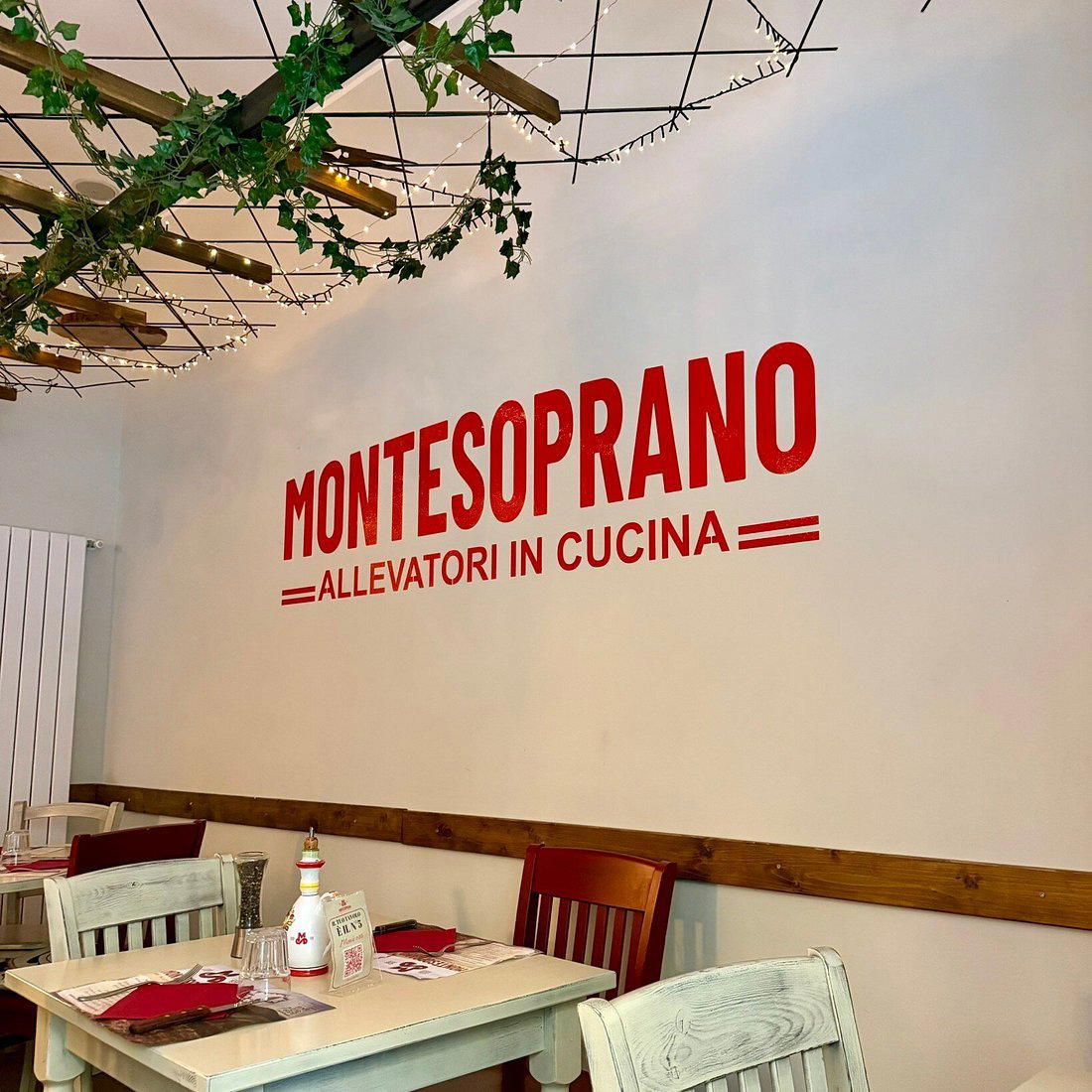 Montesoprano Street restaurant in Milan, Italy