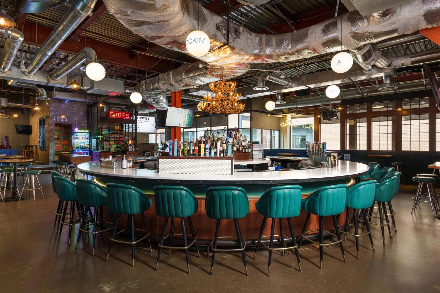 Punch Bowl Social restaurant in Arlington, United States