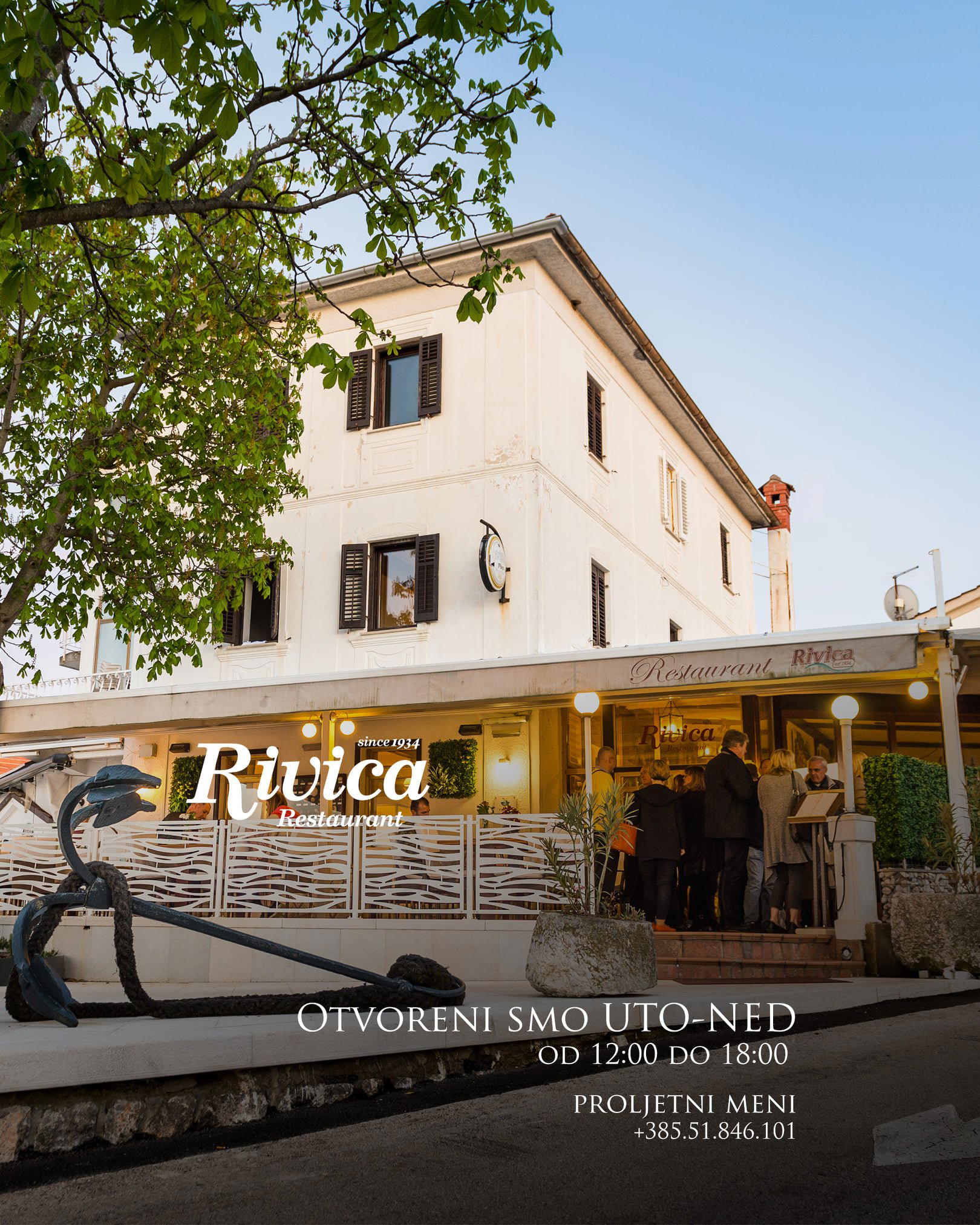 Rivica restaurant in Omisalj, Croatia